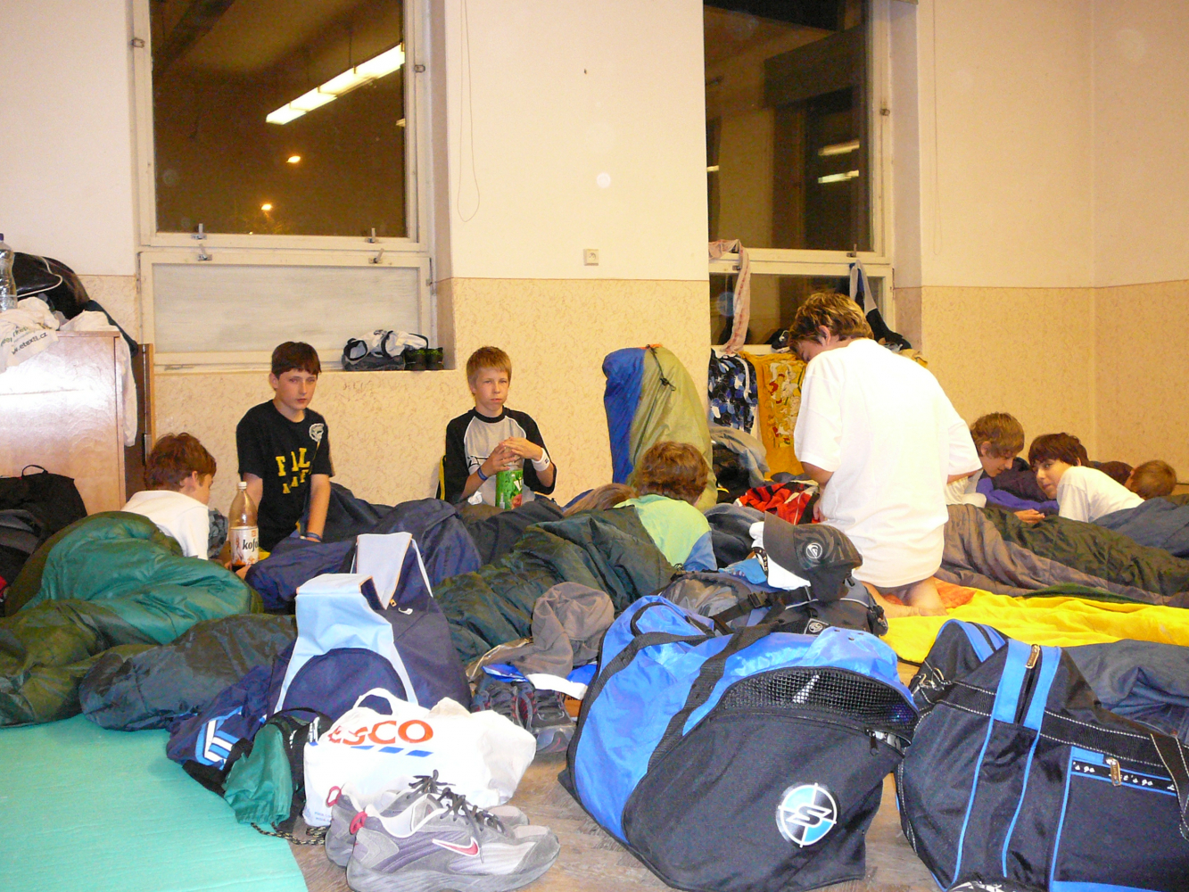 Mladší žáci na Nisa Open 2008 - 6. až 8.6.2008 - Ubytování; Autor: Petr Vondrák; Zdroj: archiv autora